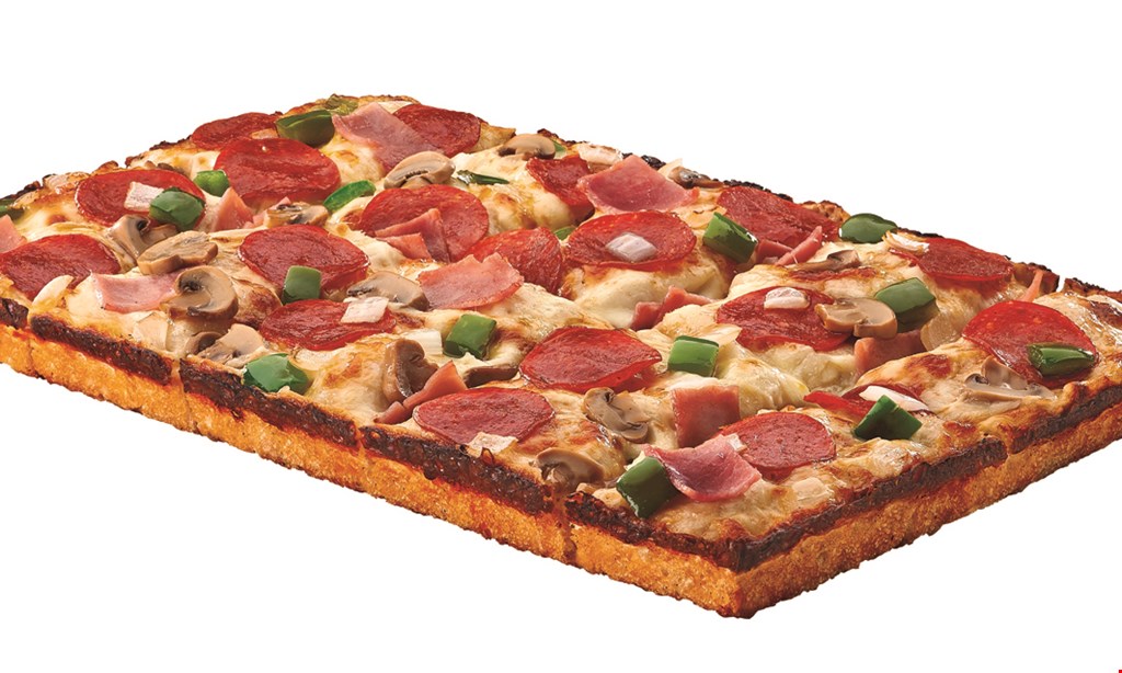 Product image for Jet's Pizza 8 Corner pizza premium mozzarella & 1 topping $13.99.