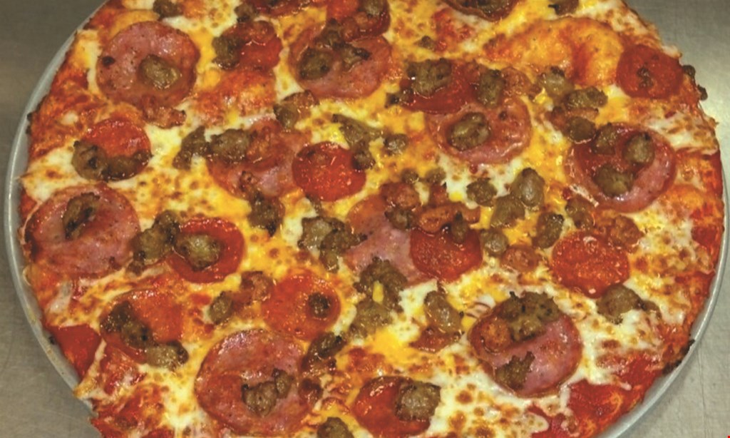 Product image for Paso's Pizza Kitchen FEED THE FAMILY Over $10 Savings $35.99 2 med. 2-topping pizzas, antipasto salad, an order of asiago twists & a 2-liter of soda pickup or delivery only.
