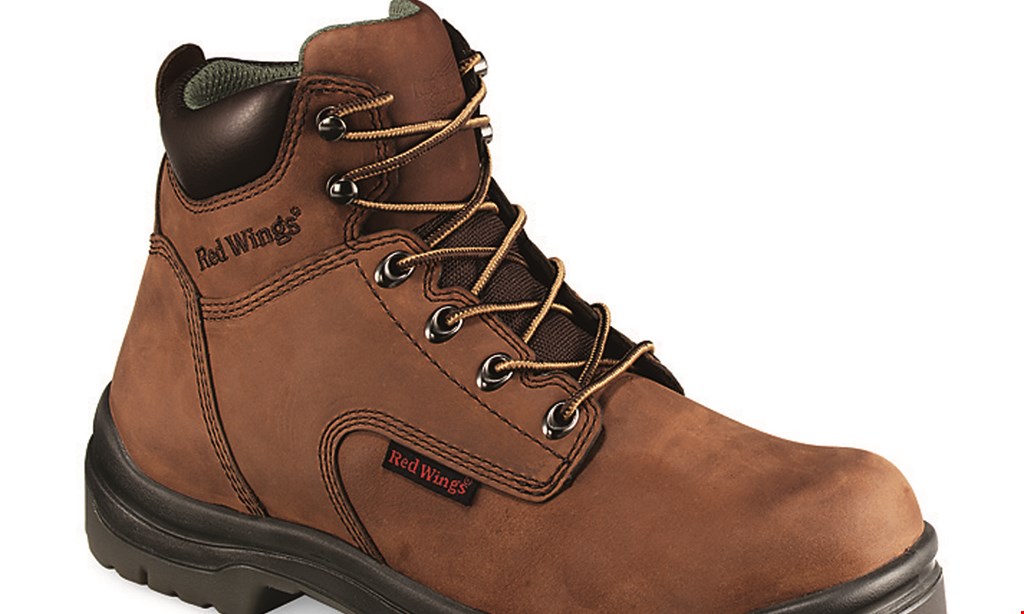Product image for RED WING SHOES Save $25 any Red Wing boot or shoe OR 10% discount on Worx, Heritage, Irish Setter, Vasque or Red Wing casual shoes.