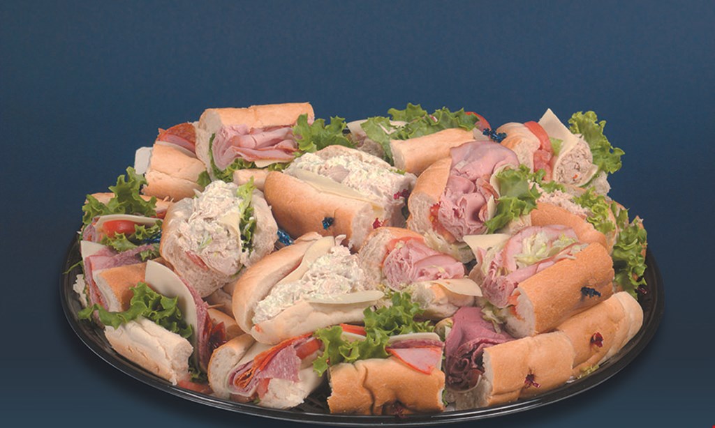 Product image for Marcus Hook Family Market $39.95hoagie tray 10 assorted hoagies cut & arranged on a tray. 