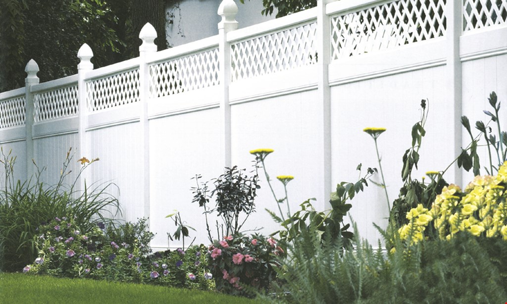 Product image for Blizzard Fences & Railings FREE UPGRADE ARCHED OR CUSTOM GATE with purchase of 150 ft. of PVC fence.