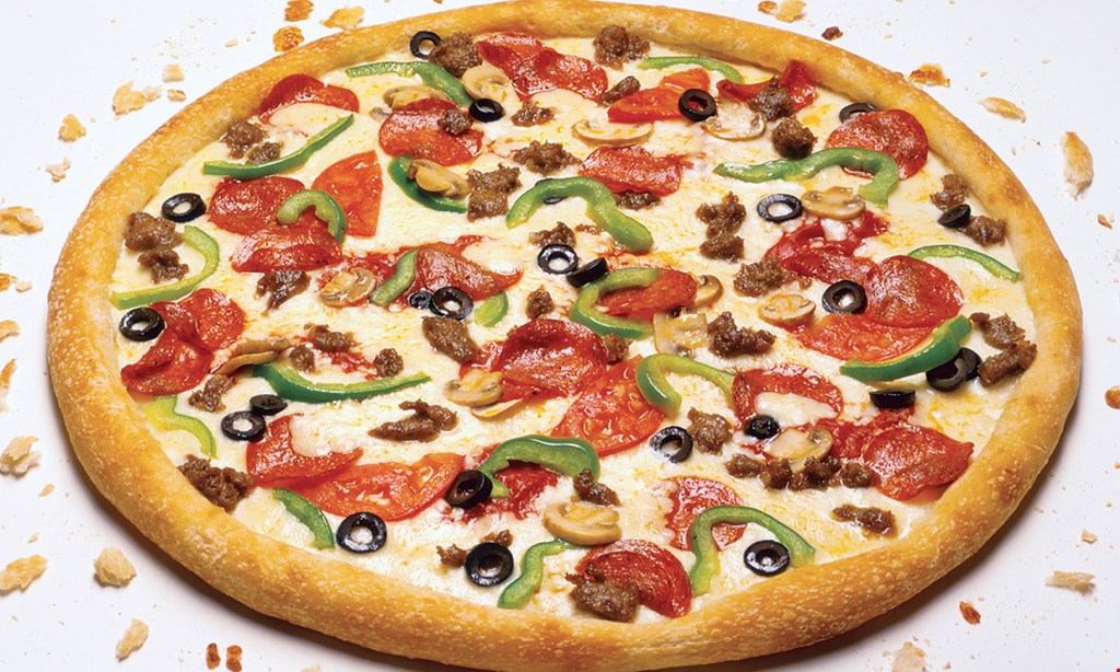 Product image for Ove Pizzeria $18.96 plus tax 2 medium 12” pizzas with 2 toppings each