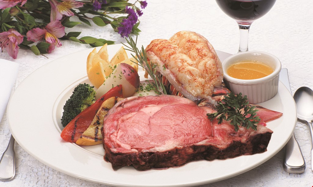 Product image for Delmonico's Steak and Lobster House 50% Off any purchase. Buy 1 entree, get 2nd of equal or lesser value 50% off. 