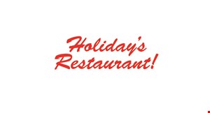 Product image for Holiday's Restaurant Free Happy Hour Appetizer With Purchase Of Any 2 Drinks (Max. Value $6.99)