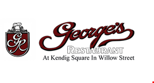 Product image for George's Restaurant $2 OFF total check of $10 or more or $4 OFF total check of $20 or more. 