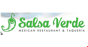 Product image for SALSA VERDE MEXICAN RESTAURANT & TAQUERIA $50 Off Your Purchase Of $250+ 