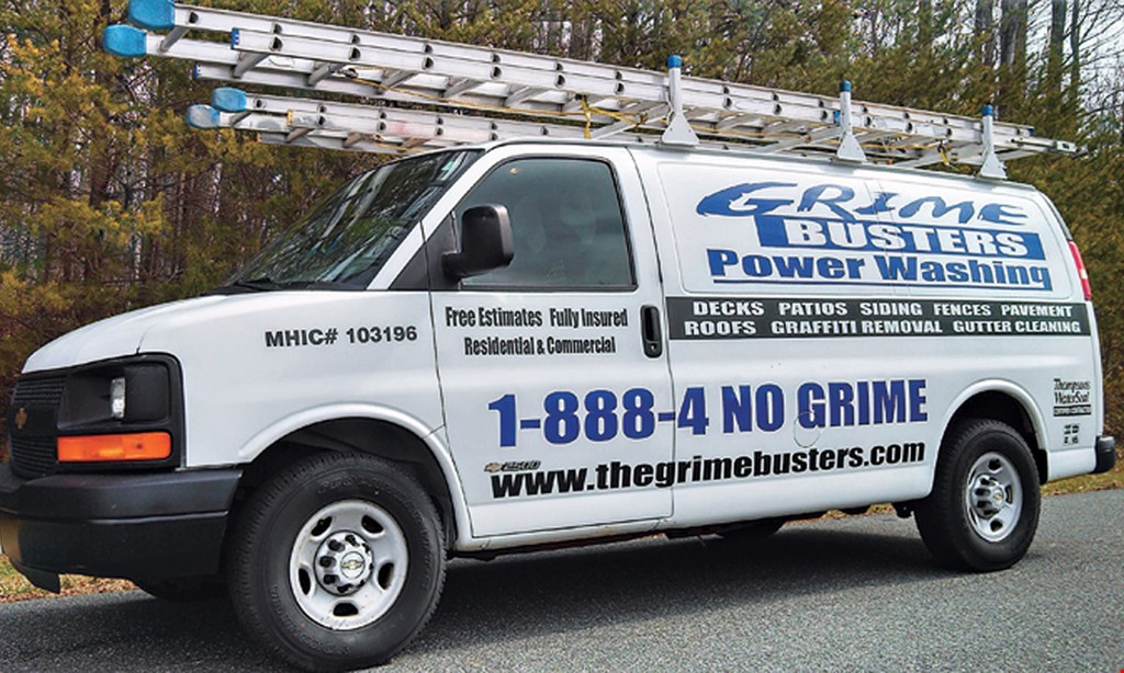 Product image for Grime Busters Power Washing free gutter cleaning with any purchase of $500 or more (maximum value $125).