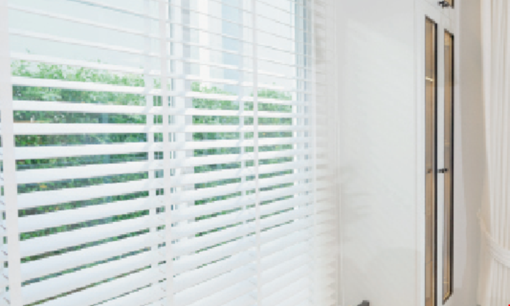 Product image for The Blind Spot $108 CORDLESS 2” FAUX WOOD BLINDS (up to 32” wide x 48” long).