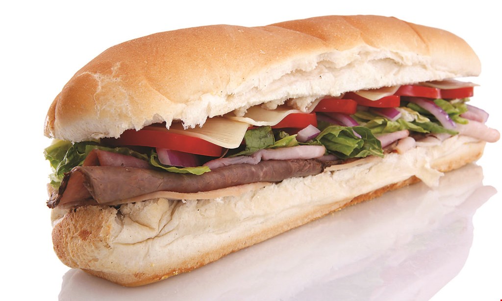Product image for Belisimo's $9.99 + tax Overstuffed Sub, Small Fries & 16oz. Beverage. 