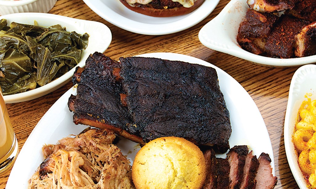 Product image for Red Rock Downtown Barbecue $20 full slab of St. Louis ribs. 