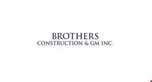 Product image for Brothers Construction & Landscaping, Inc. $1,500 OFF any job of $10,000 or more $650 OFF any job of $5,000 or more $250 OFF any job of $2,500 or more. 