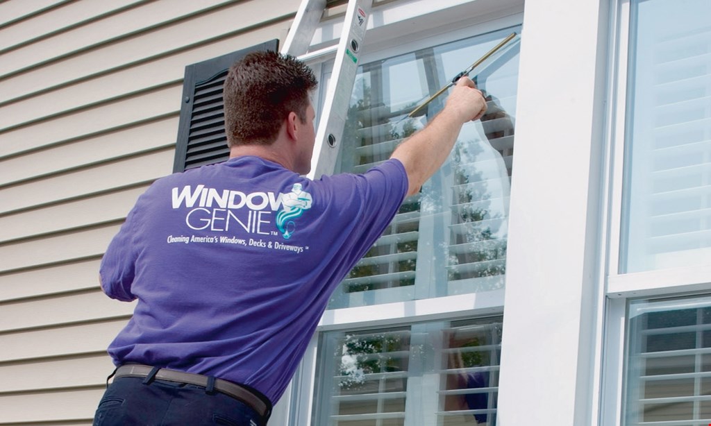 Product image for WINDOW GENIE 10% OFF Any Window Cleaning, Window Tinting, Pressure Washing,Gutter Cleaning Or Sanitizing. 