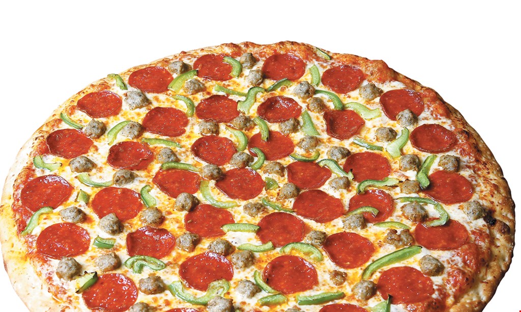 Product image for HOUSE OF PIZZA $28.99 plus tax family pack 1 large 16” cheese pizza, 2 large subs & a 2-liter bottle of soda toppings extra.