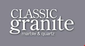 Product image for Classic Granite and Marble Countertops $100 off any countertop 50 sq. ft. or more plus free sink and cutting board. 