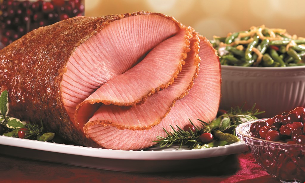 Product image for Honey Baked Ham $5 off any bone-in half ham 8 lb or larger 