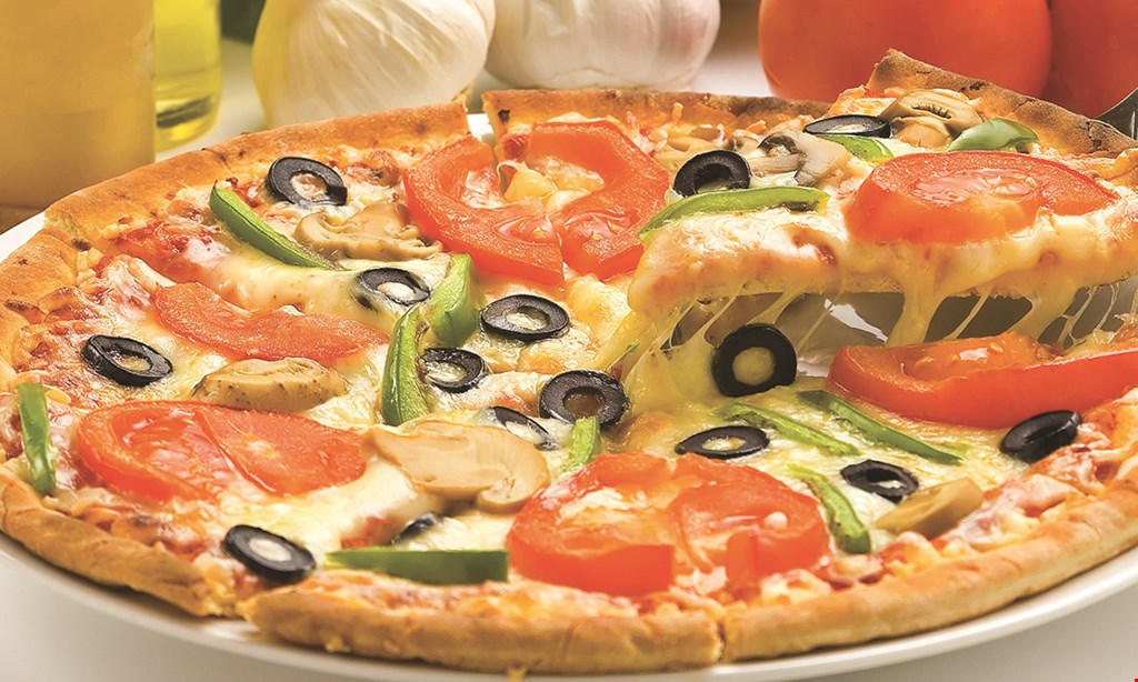 Product image for Pizza Marsala $25.99+Tax  large 16" 12-cut pizza & dozen split jumbo wings 