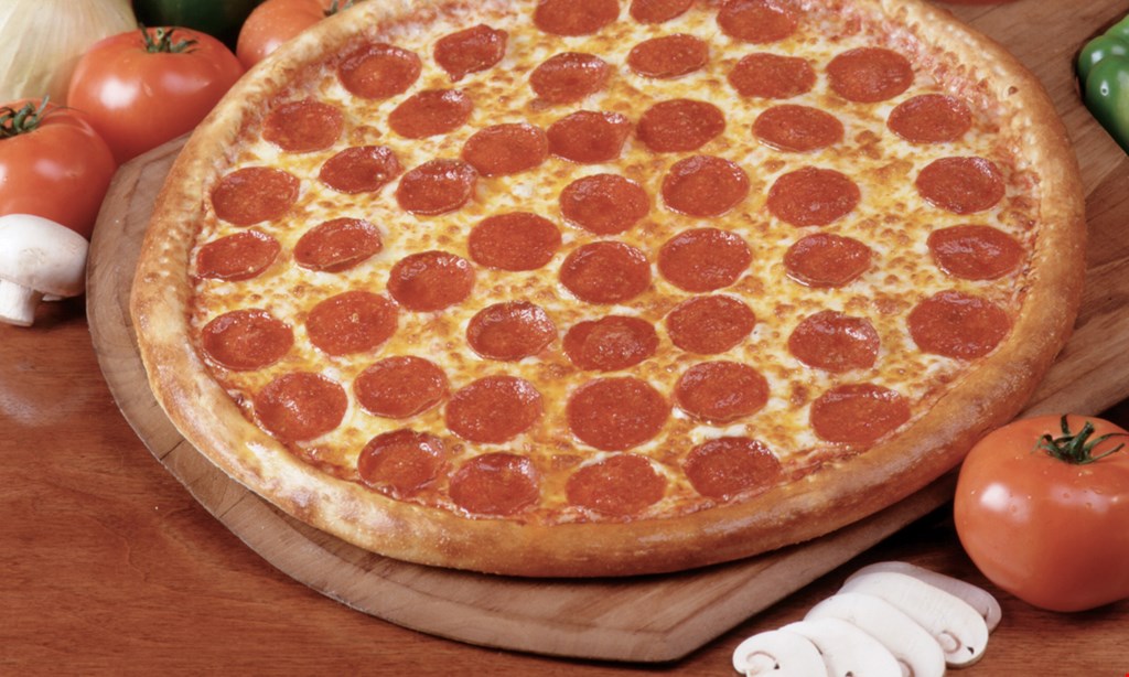 Product image for PIZZA MIA $46.99 super mega meal, 2 large pizzas, order of wings, garlic knots & 2-liter soda.