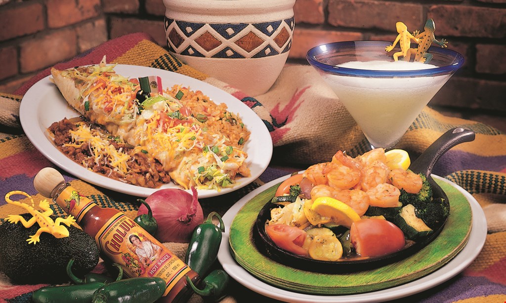 Product image for JUANCHOS MEXICAN GRILL FREE house margarita with purchase of two entrees. 