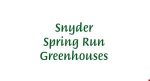 Snyder Spring Run Greenhouses logo