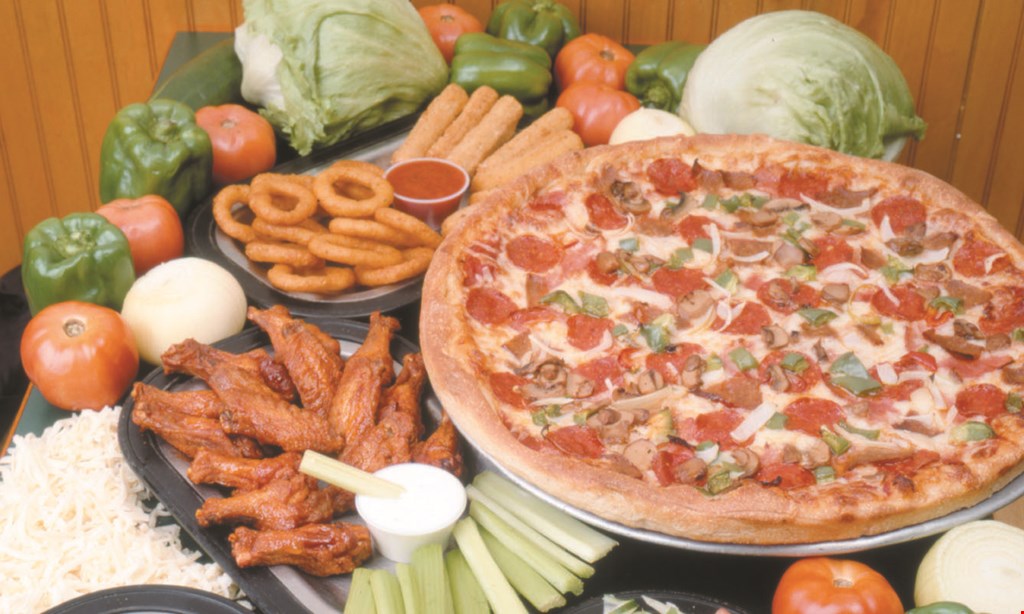 Product image for Jake's Pizza $159.99 + tax • 4 lbs. Homemade Italian Beef w/French Bread • 32 pieces of Fried Chicken • 1 Full Tray Mostaccioli or Spaghetti • Full Tray of Garden Salad