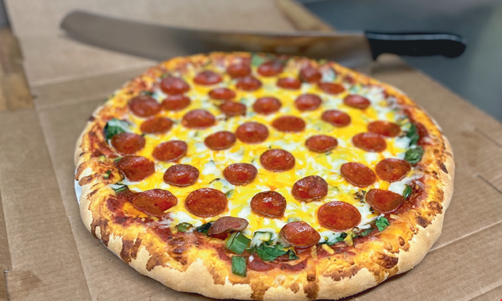 Product image for Pizanoz Pizza And Catering $9 off any two 20” jumbo pizza,s $7 off any two 18” x-large pizzas, $5 off any two16” large pizzas.