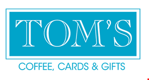 Tom's Coffee, Cards & Gifts logo