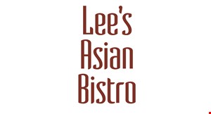 Product image for Lee's Asian Bistro $3 off any purchase 