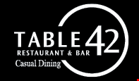 Product image for Table 42 Restaurant & Bar $5 OFF any purchase of $30 or more. 