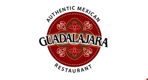 Product image for Guadalajara Authentic Mexican Restaurant. 50% OFF dinner combo 50% OFF lunch combo purchase one lunch combo #1-#30 get a 2nd lunch combo of equal or lesser value 50% off.