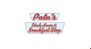 Pete's Steak House & Breakfast Stop logo