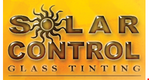 Product image for Solar Control Glass Tinting 10% offhome tintingof $350 or more. 