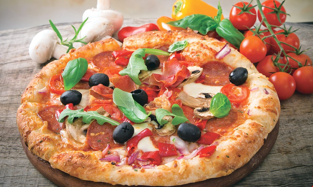 Product image for Olive Oil's Pizzeria FREE Medium Cheese Pizza with purchase of any XL 16" Gourmet Pizza. 