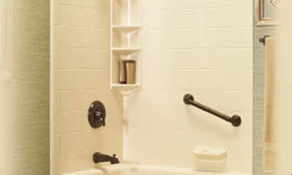 Product image for BATH FITTER 10% off up to $450 on a complete Bath Filter system AND a free corner shelf.