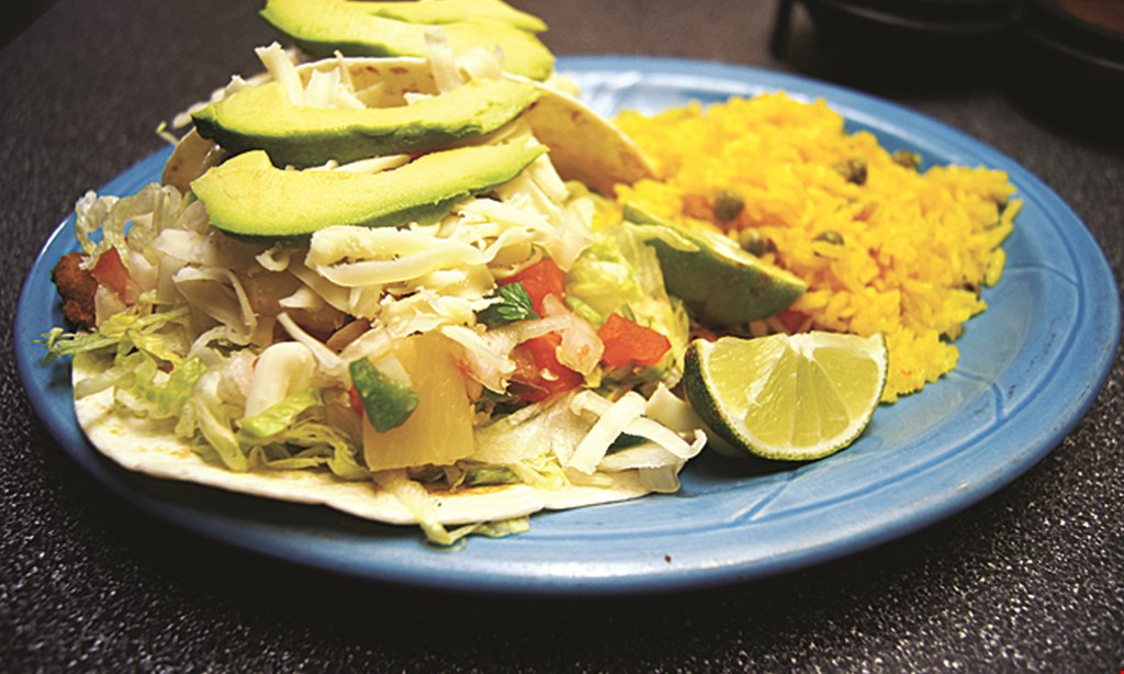 Product image for Carmen's Taqueria 50 %off entree buy 1 entree & 2 beverages at reg. price, get 2nd entree of equal or lesser value 50% Off