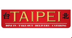 Product image for Taipei $5 OFF YOUR FOOD ORDER OF $35 OR MORE DINE IN OR PICKUP ONLY. 