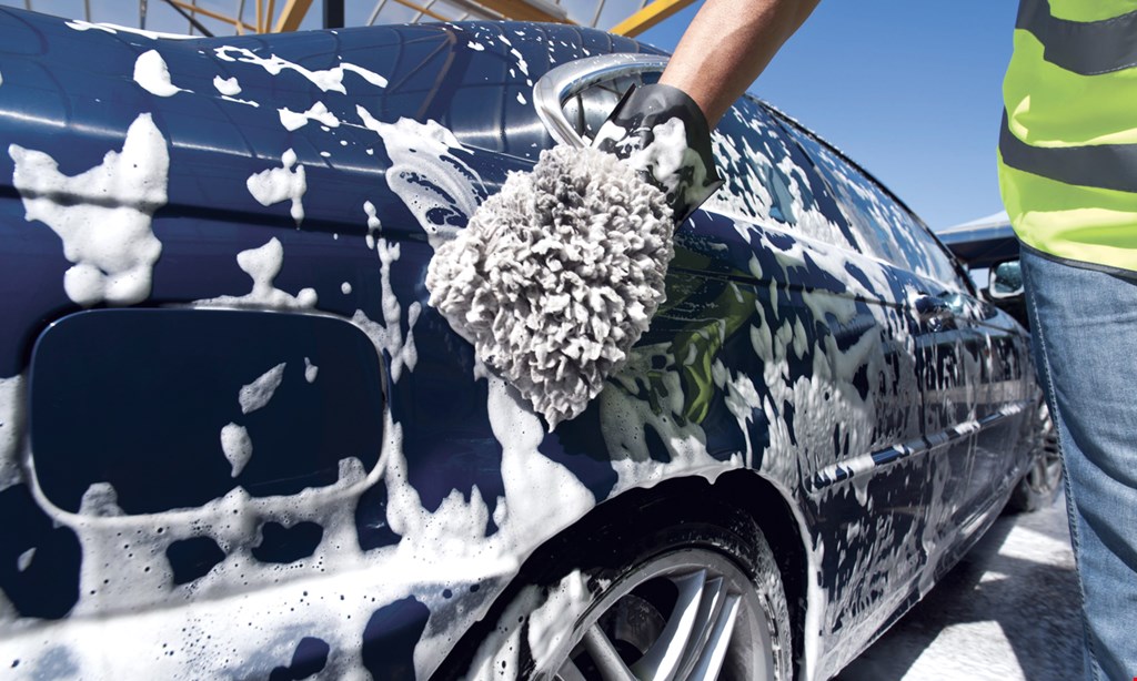 Product image for Miracle Car Wash $3 OFF Includes: Lava Bath, Triple Foam, Foaming Bath, Power Dry, Hot Wax & Shine, Rain Repellent, Tire Shine, Spot Free Rinse, Free Vacuums Gold Service Plan. 