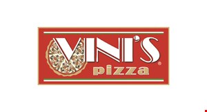 Product image for Vini's Pizza $21.99 + tax 18” thin crust pizza with 2 Toppings + FREE 2-liter pop + FREE Delivery OR $19.99 + tax 16” thin crust pizza with 2 Toppings + FREE 2-liter pop + FREE Delivery.