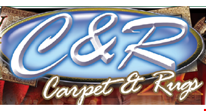 C and R  CARPET AND RUGS logo