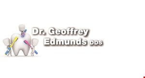 Product image for Dr. Geoffrey B. Edmunds, DDS $129For first time patients only. Excludes periodontal cleanings.
