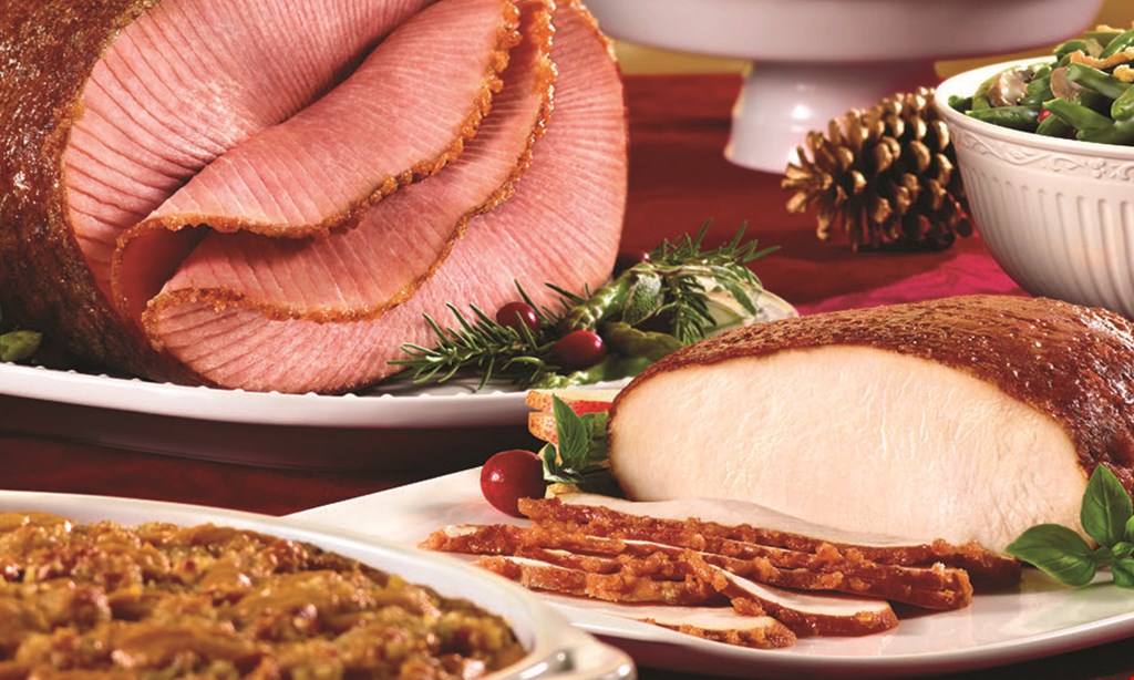 Product image for Honey Baked Ham-Lionville Shopping Center $5 off any bone-in half ham or whole boneless ham. 