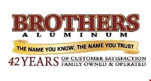 Product image for Brothers Aluminum Corp. SPRING SPECIAL Super Special $2500 Savings! On Any Two Home Improvement Projects**. 