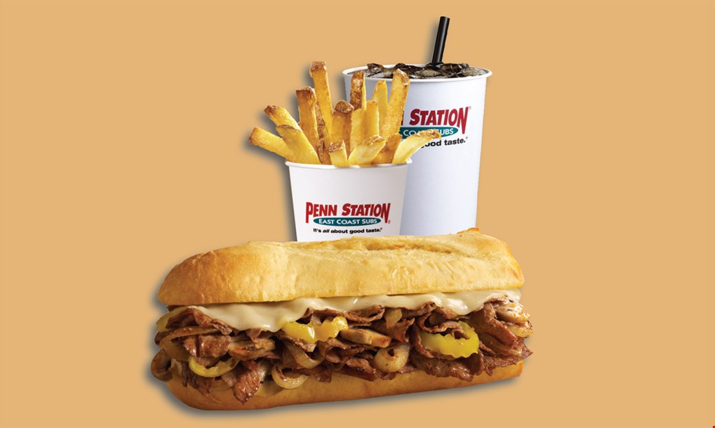 Product image for Penn Station East Coast Subs Valid April 1 - April 30 FREE SUB! Buy any sized sub, and get a Small sub Free.