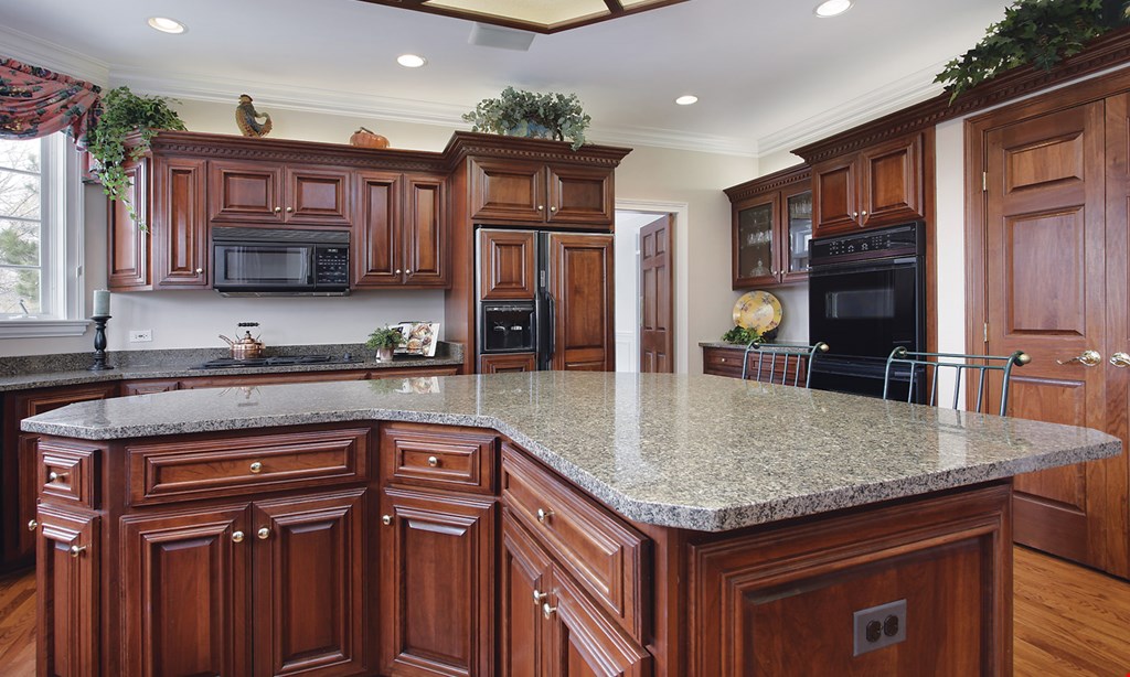 Product image for Top Tier Granite $2,295 UP TO 35 SQ. FT. Package Includes: • FREE Installation • FREE Template • FREE Sink Cut Out • FREE Single Bowl Sink • FREE Eased Edge • FREE 1st Sealer Application. Six colors to choose from, call for details!