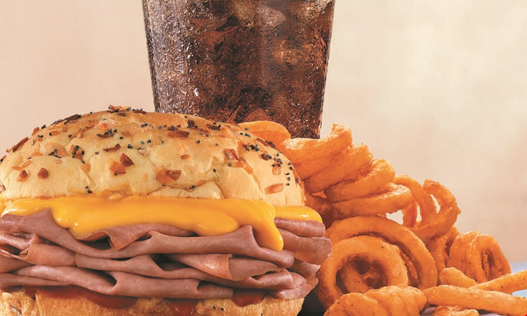 Product image for Arby's For $5 Enjoy A Double Roast Beef Sandwich. 