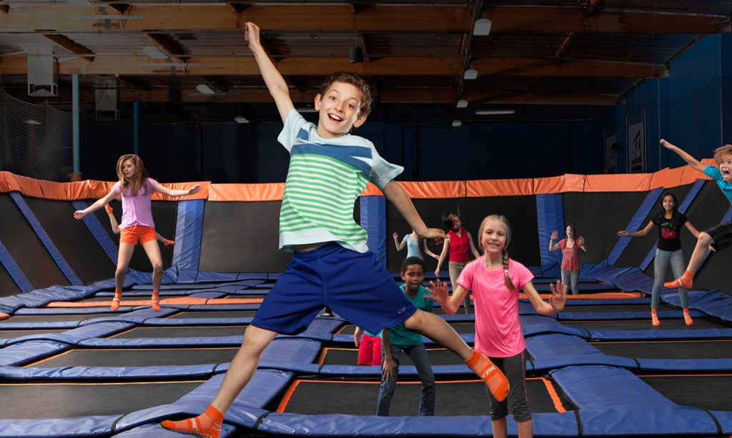 Product image for Sky Zone Trampoline Park $199 birthday parties of UP TO 10 jumpers. Valid Friday/Saturday only (must book at least 48 hours in advance).