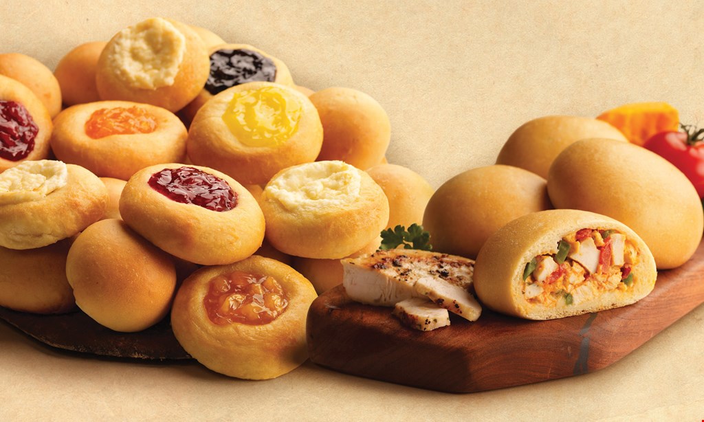Product image for Kolache Factory Buy 6 Kolaches & Get 6 FREE of equal or lesser value .