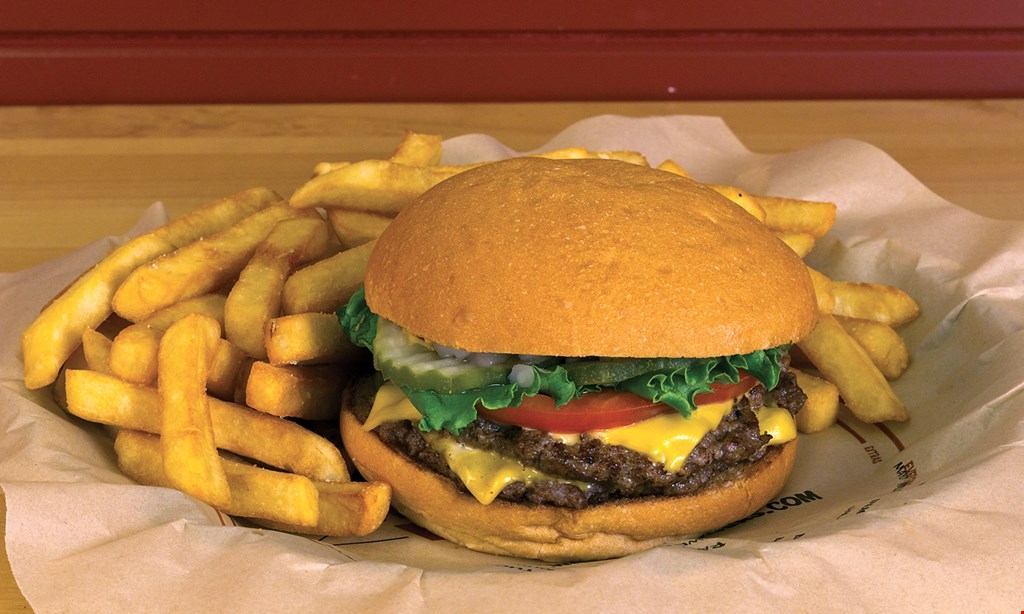 Product image for JAKE'S WAYBACK BURGERS Free Cheeeesy burger with purchase of a Cheeeesy, any side and any drink. 