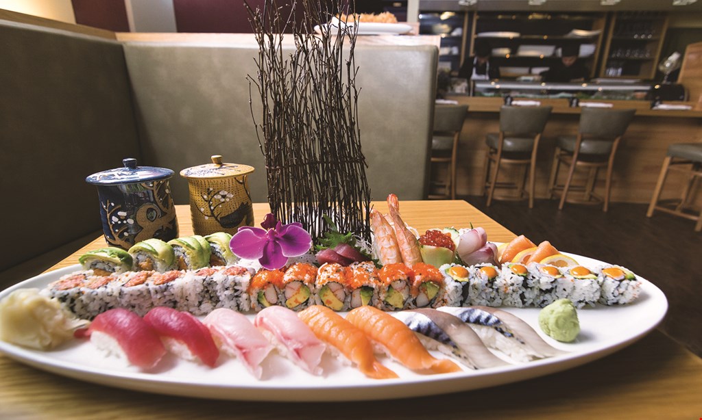 Product image for Akio Sushi Bar $10 Off first online take-out order curbside pickup optional. 