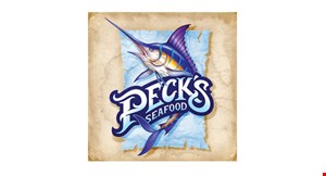 Product image for Peck's Seafood $10 OFF any purchase of $40 or more.