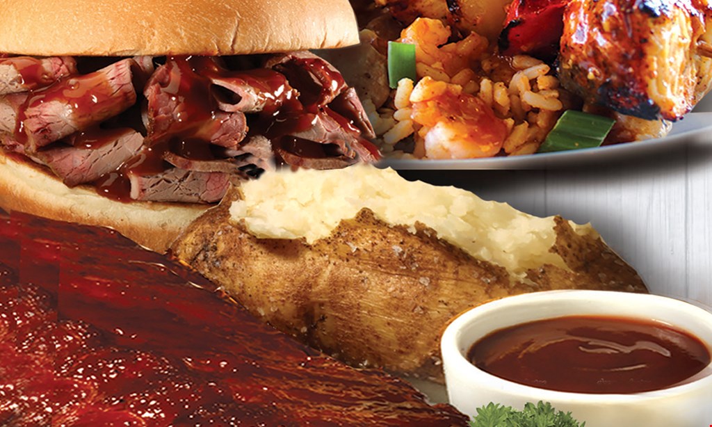 Product image for THE PATIO $5 off on full slab bbq rib dinner - served with homemade cole slaw, choice of potato & french bread.